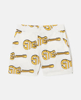 Guitar Print Shorts - Ivory/Multicolour